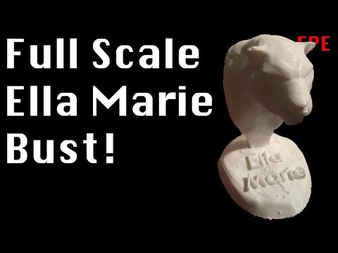 FULL SCALE Ella Marie Bust 3D Print | Time Lapse