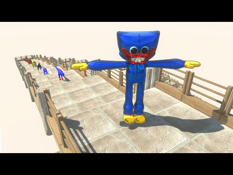 Huggu Wuggy (Poppy Playtime Chapter 3) vs All Units Death Fall - Animal Revolt Battle Simulator