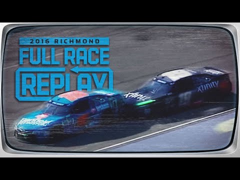 Classic NASCAR Full Race Replay: Carl Edwards flawless bump-and-run on Kyle Busch| Richmond 2016