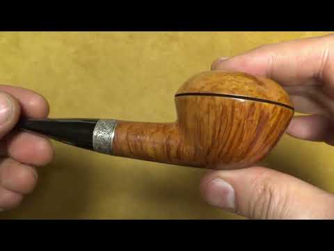 Pipa Radice Clear con vera argento - Straight Rhodesian - RA252