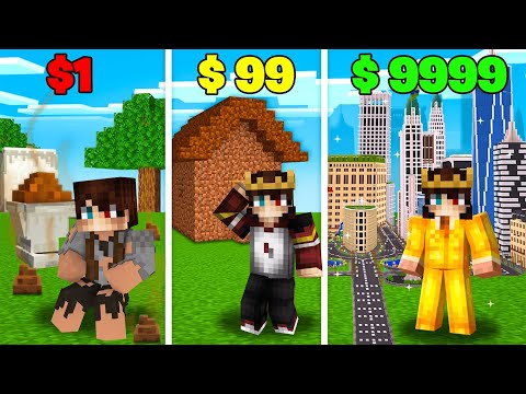 $1 POOR LIFE vs $1,000,000 RICH LIFE 💲 - Minecraft
