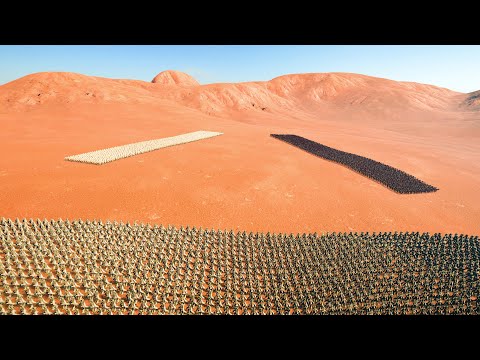 2.000 BALROGS vs 2.000 ENTS vs 2.000 OGRES | Epic Fantasy Battle Simulator