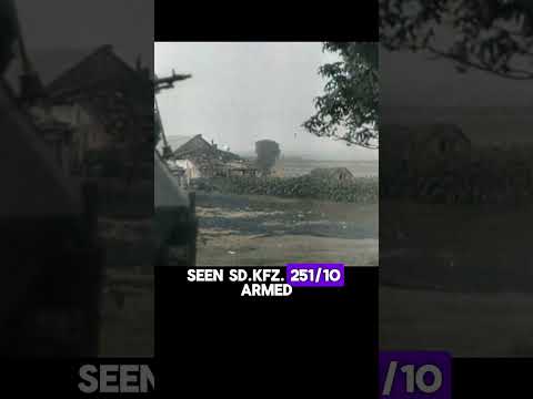 Sd. Kfz. 251/10 with a 37mm Pak 36 gun firing at train WW2