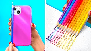 HOW TO SNEAK PHONE IN CLASS || Survival Guide! DIY School Ideas & Parenting Hacks By 123 GO! TRENDS