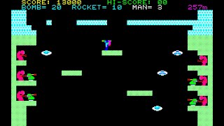 Sharp X1 Game: Kagirinaki Tatakai (1983) Longplay with cheats