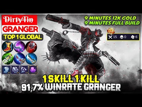 1 Skill 1 Kill, 91,7% Winrate Granger [ Top 1 Global Granger ] D̶irty̶T̶in̶  - Mobile Legends