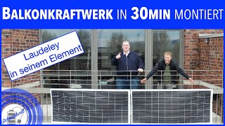 Flexible PV Module - Holger Laudeley montiert mein Balkonkraftwerk mit Kabelbinder!