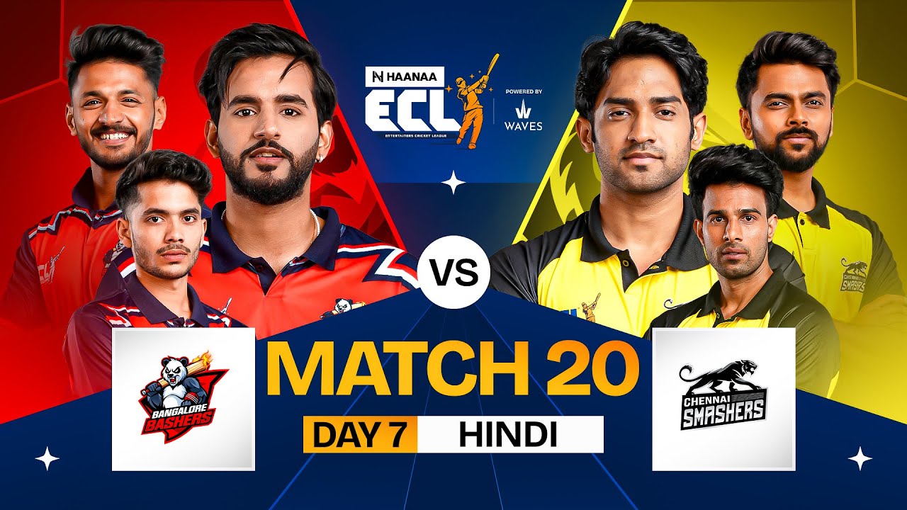 [HINDI] #ECL | Match 20 | Bangalore Bashers vs Chennai Smashers | Abhishek Malhan vs Thugesh