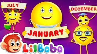 Months of the Year Song - Nursery Rhymes | January, February, March | Little Bobo Kids