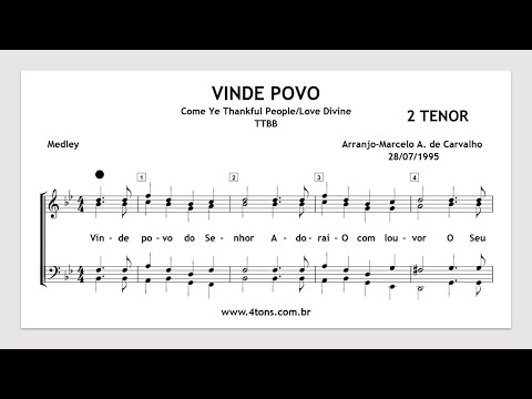 TTBB 0054 2T VINDE POVO 2 TENOR MIDI