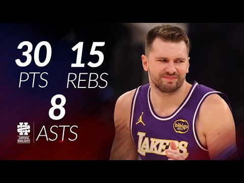 Luka Doncic 30 pts 15 rebs 8 asts vs Knicks 25/26 season