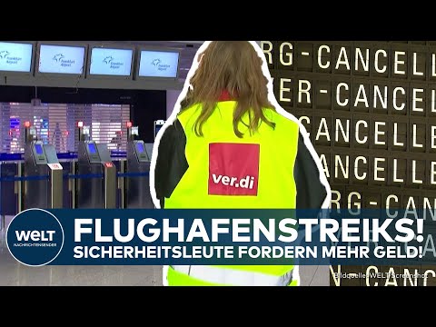STREIKS IN DEUTSCHLAND: Sicherheitspersonal an Flughäfen legt Arbeit nieder! Zehntausende betroffen!