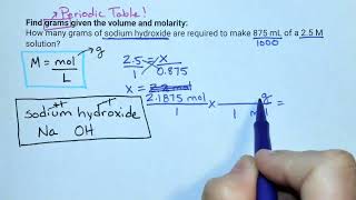 Molarity - Find grams given volume and Molarity