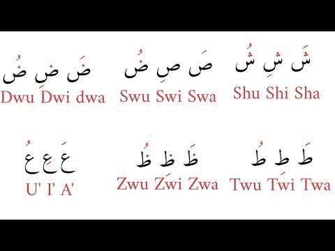 AlQaeeda Pronouncing Arabic Letters with Fatha, Kasra and Damma  #arabic #arabicletters