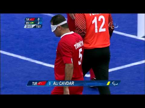 Football 5-a-side - TUR vs BRA - 1st Half P2  - Men's Prelim. Pool B - London 2012 Paralympic Games