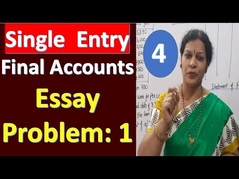 1 Single Entry Accounts from Incomplete Records Introduction