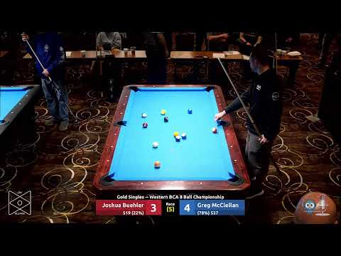 Joshua Buehler vs. Greg McClellan - Gold Singles - 2023 Western BCA 8 Ball Championship