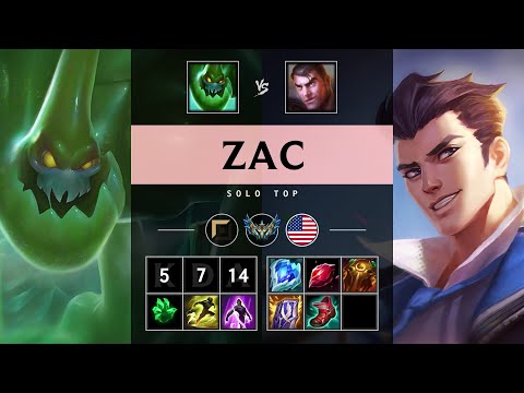 Zac Top vs Jayce - NA Challenger Patch 25.09