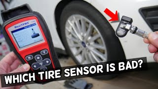 HOW TO KNOW WHICH TIRE PRESSURE SENSOR IS BAD ON A CAR, Easy