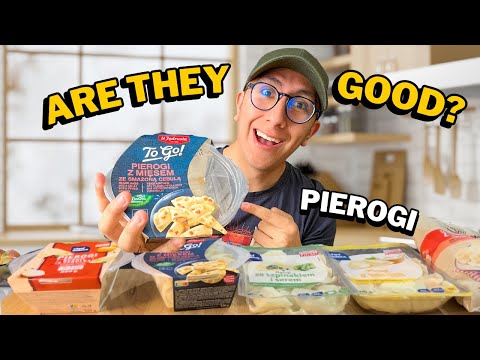 Guatemalan testing Polish PIEROGI from the supermarket