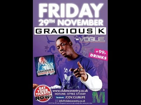 Gracious K Live On Stage At Club M Coventry
