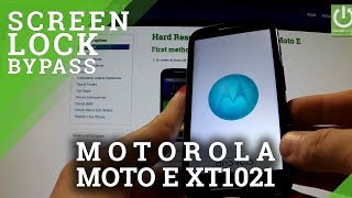 Hard Reset MOTOROLA XT1021 Moto E - Bypass Pattern Lock by Recovery Mode