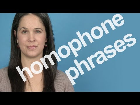 同音異義語句 -- アメリカ英語の発音 (Homophone Phrases -- American English Pronunciation)