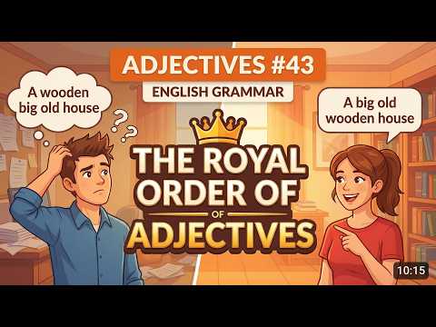 #43  "A Red Big Car" or "A Big Red Car"? 🚗 | Order of Adjectives in English (B1)
