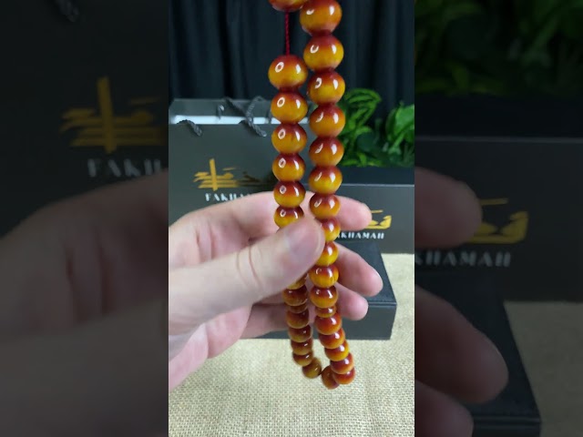 سبحة مسكي عسلي ممزوج بالبني - كركوشة عملات معدنية