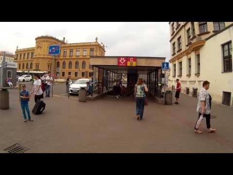 Florenc main bus station to Florenc metro stop