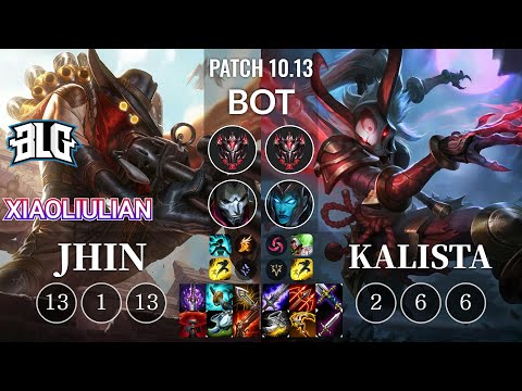 BLG xiaoliulian Jhin vs Kalista Bot - KR Patch 10.13