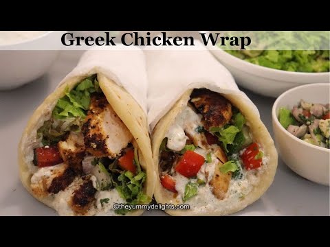 Greek chicken wrap | Greek Souvlaki recipe | Greek chicken recipe | easy chicken wrap recipe