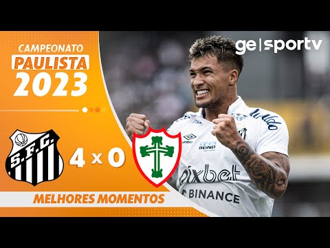 SANTOS 4 X 0 PORTUGUESA | MELHORES MOMENTOS | 10ª RODADA DO PAULISTA 2023 | ge.globo