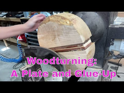 Woodturned Plate with Glue Up Maple, Padauk and Wenge!