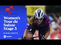 SPLIT SECOND VICTORY 2025 Tour De Suisse Women Stage 3 Race Highlights TNT Sports Cycling