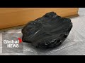 Rare obsidian artifact found in Edmonton couple's backyard, puzzling experts