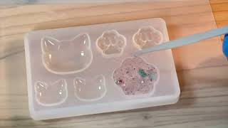 【作業用】レジン初心者の練習動画 2　聞き流し専用　肉球作ってみた