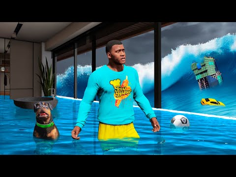 The tsunami destroyed Franklin’s house in GTA 5