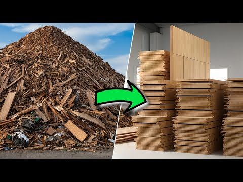 Wie werden Holzabfälle durch Recycling in MDF-Platten umgewandelt?