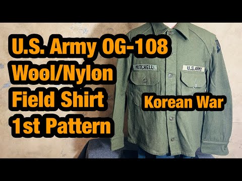 OG-108 Wool/Nylon Field Shirt 1st Pattern 1952 Korean War