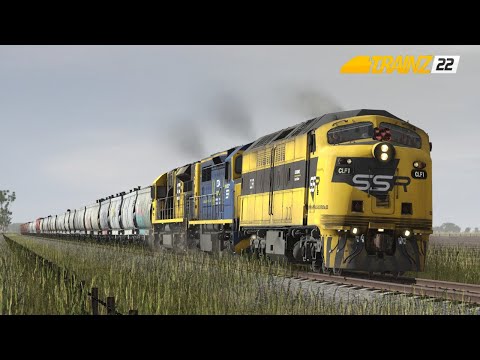Very slow 6CM5 passing WogaToga with locos CLF1, C504 & SSR101 Trainz22