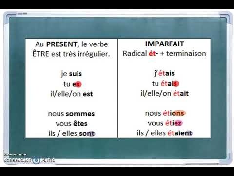 Le verbe être (présent, imparfait, futur et passé simple)