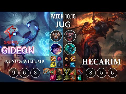 GRF GIDEON Nunu & Willump vs Hecarim Jungle - KR Patch 10.15