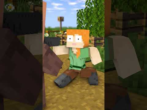 Sensei Alex hates Villagers - minecraft animation #shorts