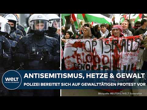 JAHRESTAG DES HAMAS-ÜBERFALLS: Pro-Palästina-Demos - Polizei bereitet sich auf schwere Krawalle vor