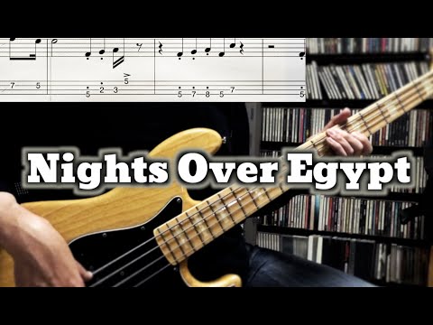The Jones Girl - Nights Over Egypt (Bass Cover) / Tabs in Video