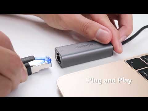 Сетевой адаптер Ugreen CM199 USB-C на RJ45 Gigabit 1000 Мбит/с алюминиевый темно-серый - фото 2 - id-p2220759149