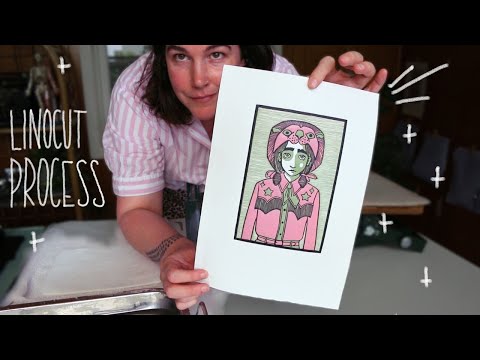 Reduction linocut Process | Printmaking tutorial