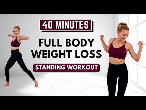 🔥40 MIN WEIGHT LOSS WORKOUT🔥Full body Cardio & Toning🔥All Standing🔥No Equipment🔥No Repeat🔥