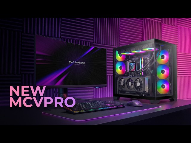 Boîtier PC Mars Gaming MCVPRO ATX avec 5 ventilateurs ARGB et verre panoramique video